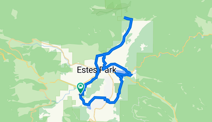 1055 Griffith Ct, Estes Park to 1050 Griffith Ct, Estes Park