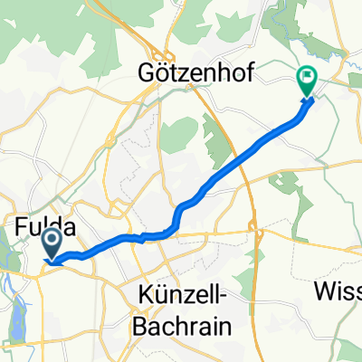 Dalbergstraße 23–25, Fulda nach Almendorfer Straße 22, Petersberg