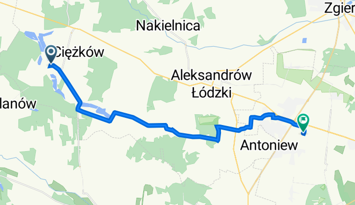 Bełdów 69, Aleksandrów Łódzki do Rydzowa 13, Łódź