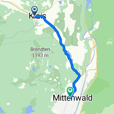 Elmauer Weg 2, Krün nach Schöttlkarstraße 3, Mittenwald