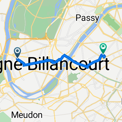 28 Rue de Silly, Boulogne-Billancourt à 2 Rue Jules Simon, Paris