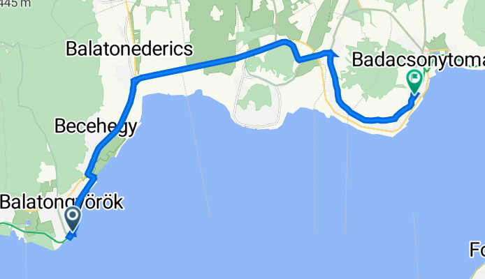 Balatongyörök to Füge köz 12., Badacsonytomaj