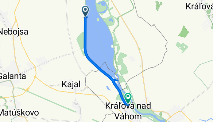 Cesta bez názvu, Váhovce do Kráľová nad Váhom