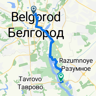 От улица Мичурина 56А, Белгород до Белгородская объездная дорога