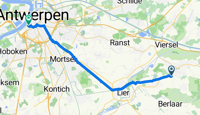 Kraaistraat 1, Nijlen naar Vorstermanstraat 8, Antwerpen
