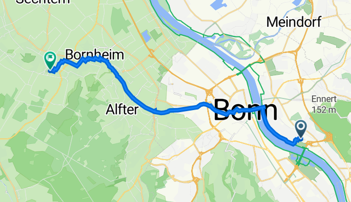 Landgrabenweg 151, Bonn nach Bannweg 118, Bornheim