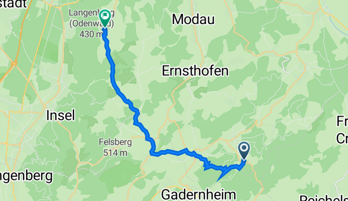 Neunkirchen 35, Modautal nach Mühlstraße 3, Mühltal