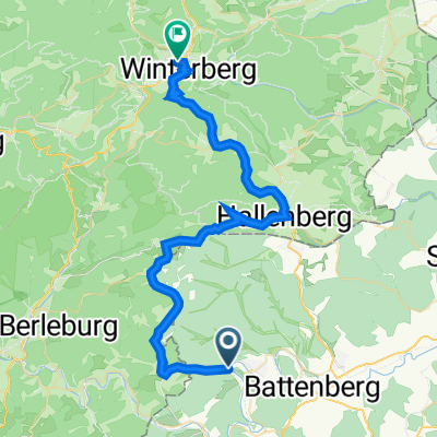 Hobe 2, Battenberg (Eder) nach Remmeswiese 10, Winterberg