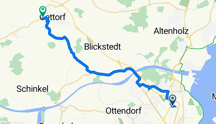 Neufeldtstraße 10, Kiel nach Hasselrott 54, Gettorf