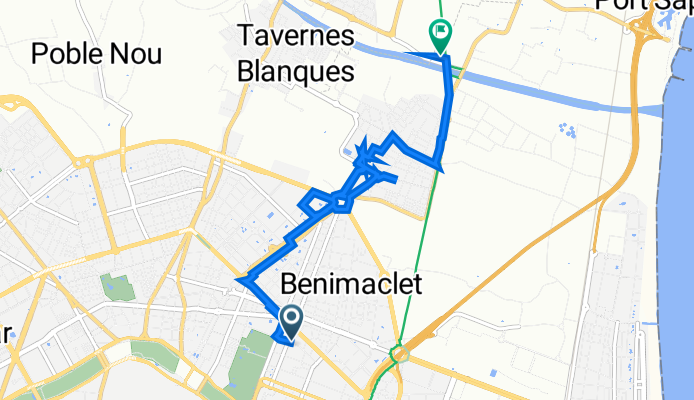 Carrer del Batxiller, 7, València to Saboyá, 6, Alboraya