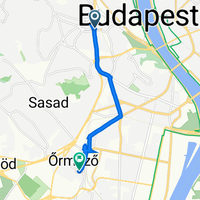 Márvány utca, Budapest to Neszmélyi út 5., Budapest