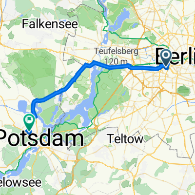 Stauffenbergstraße 20, Berlin nach Ludwig-Boltzmann-Straße 8, Potsdam