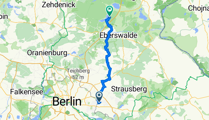 Kleiner Weg 1B, Hoppegarten nach Joachimsthaler Straße 20, Joachimsthal
