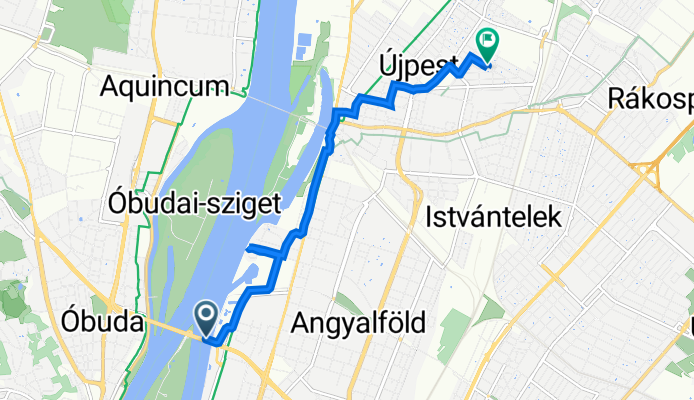 Árpád híd, Budapest to Mikszáth Kálmán utca 76., Budapest