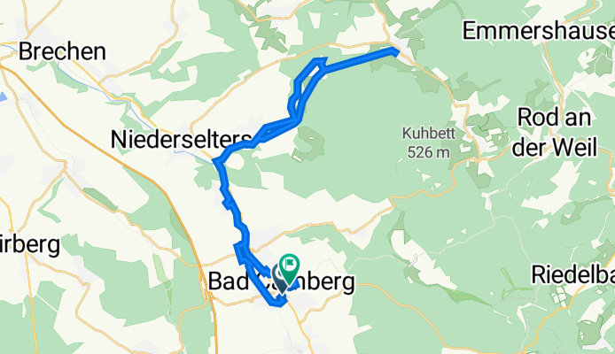 Frankfurter Straße 32, Bad Camberg nach Weißerdstraße 3A, Bad Camberg
