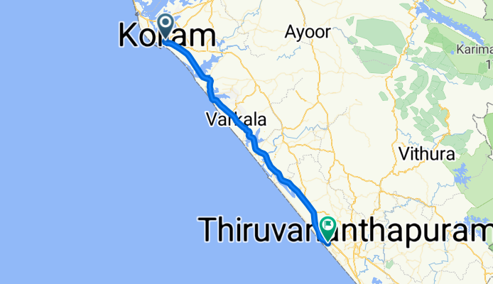 Salem-Kanyakumari Highway, Kollam to Tab Medical Lane, Bangalore