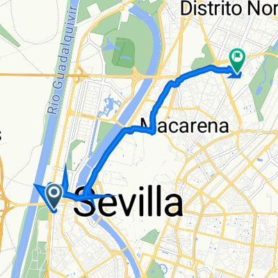 De Ronda de los Tejares 1, Sevilla a Calle Rey Gaspar 2, Sevilla