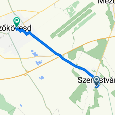 Arany János utca 37., Szentistván to Juharfa utca 17., Mezőkövesd