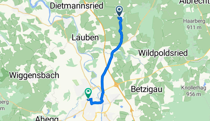 Bgm-Zimmer-Straße 15, Haldenwang nach Haubensteigweg 9A, Kempten (Allgäu)