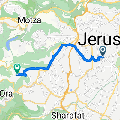Yehuda al-Harizi Street 9, Jerusalem to Ma'agal HaNikba 11, Jerusalem