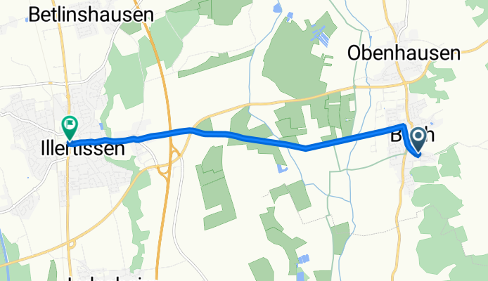 Ritzisrieder Straße 15, Buch nach Ulmer Straße 7, Illertissen