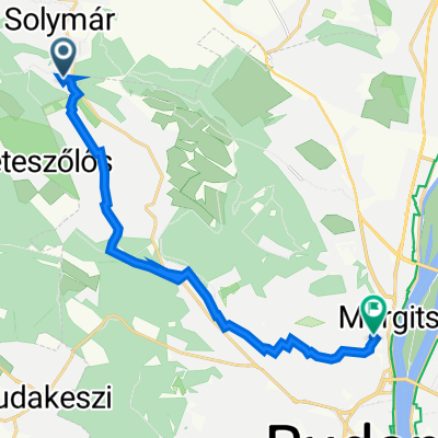 Völgy utca 12., Solymár to Szeréna út 19., Budapest