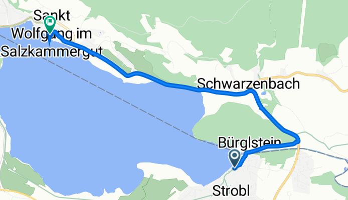Bürglstraße 5, Strobl am Wolfgangsee to St. Wolfgang im Salzkammergut