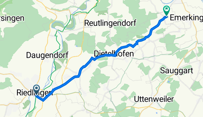 Hindenburgstraße 1, Riedlingen nach Munderkinger Straße 41, Hausen am Bussen