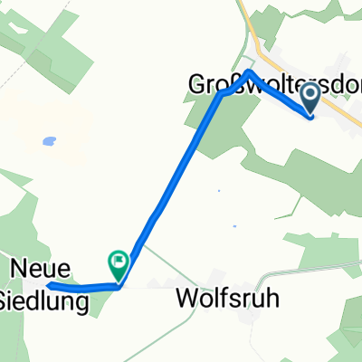 Siedlungsweg 4, Großwoltersdorf nach Großwoltersdorfer Weg, Großwoltersdorf