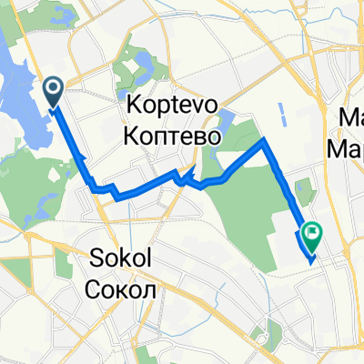 Ленинградское шоссе, 39 с10, Москва до Тимирязевская улица, 9, Москва
