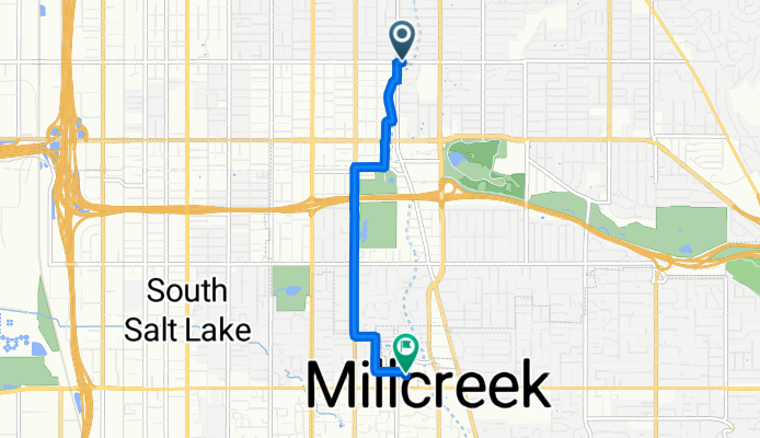 1118 E 1700 S, Salt Lake City to 1166 E Brickyard Rd, Salt Lake City