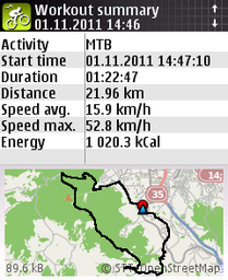 Hebe Bild 1 entlang der Bikemap-Route "MTB 1.11.2011 Ještědským hřebenem na Ještědku" hervor