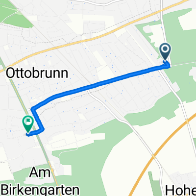 Ottostraße 133, Putzbrunn nach Finkenstraße 8, Ottobrunn
