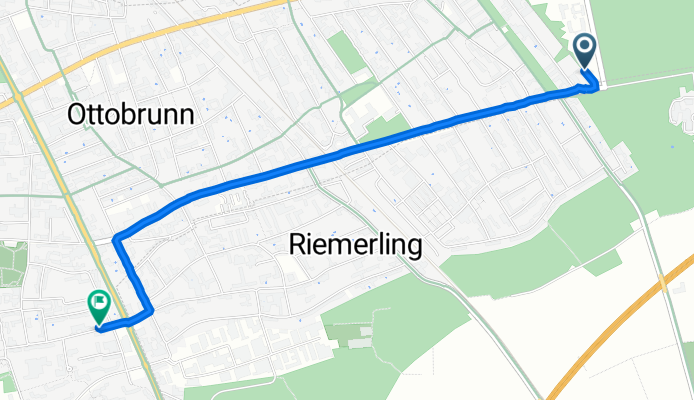 Ottostraße 133, Putzbrunn nach Finkenstraße 8, Ottobrunn