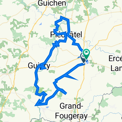 De Route de la Noé Blanche 12, Bain-de-Bretagne à Rue Hippolyte Fillioux 10, Bain-de-Bretagne