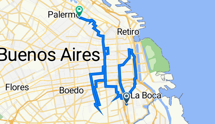 De 899 Montes de Oca Manuel Av., Buenos Aires a Avenida General Las Heras 3799, Buenos Aires