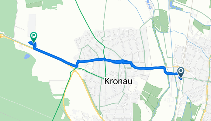 Bahnhofstraße 1, Bad Schönborn nach Am Autobahnzubringer 10, Kronau