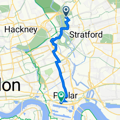 Burnell House, 55 Peloton Ave, London to 10 Castor Lane, London