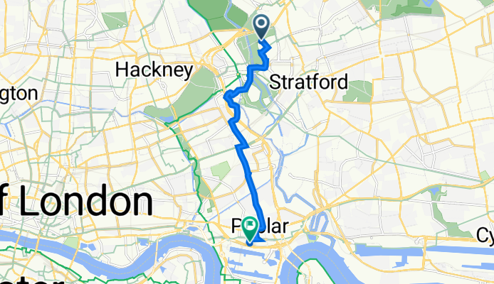 Burnell House, 55 Peloton Ave, London to 10 Castor Lane, London