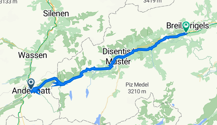 01: Andermatt– Breil/Brigels (Developed with signs)