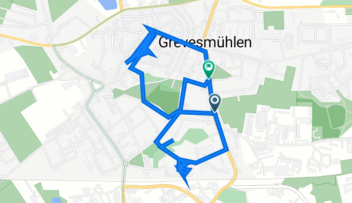 Mühlenstraße 30, Grevesmühlen nach Am Lustgarten 28, Grevesmühlen
