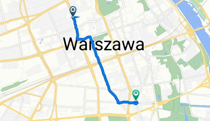 al Jana Pawła II 27, Warsaw to Mokotowska 19, Warsaw