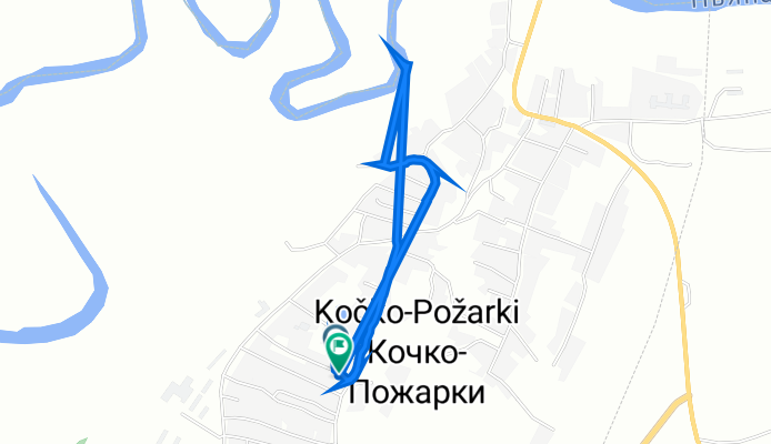 От Октябрьская улица, Кочко-Пожарки до Октябрьская улица, Кочко-Пожарки