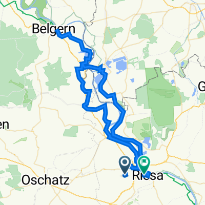 Riesa - Belgern - Mühlberg - Riesa