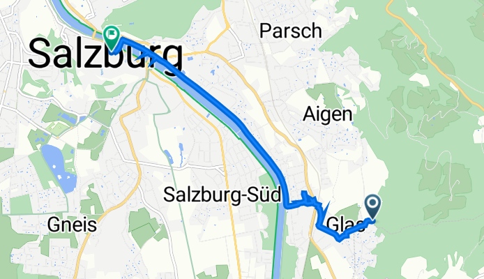 Weberbartlweg 20, Salzburg to Waagplatz 1, Salzburg