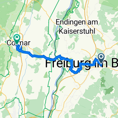 Bismarckallee 7, Freiburg im Breisgau nach Avenue Raymond Poincaré 3, Colmar