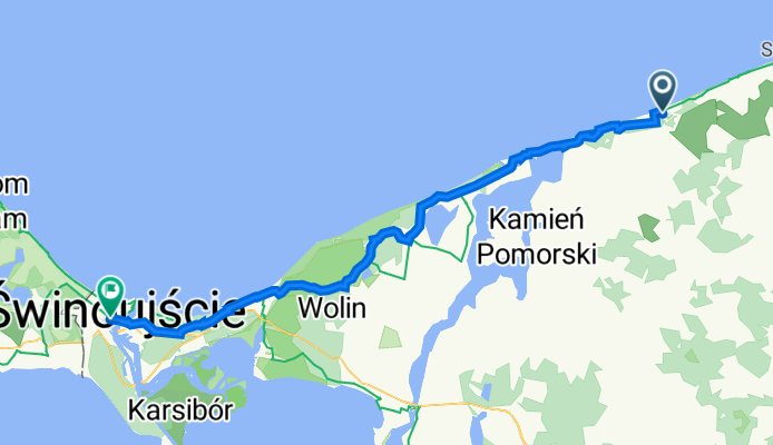 Kościuszki 2, Pobierowo do Grunwaldzka 98, Świnoujście