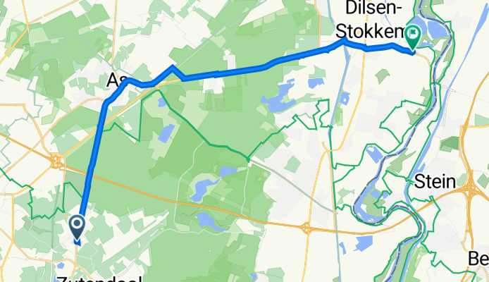Kempenseweg 69, Zutendaal naar Riethoekstraat 13, Dilsen-Stokkem