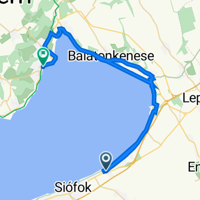 Posta utca 2., Siófok to Véghely Dezső utca 6., Balatonalmádi