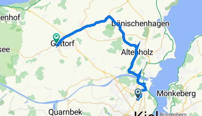 Neufeldtstraße 10, Kiel nach Hasselrott 52, Gettorf